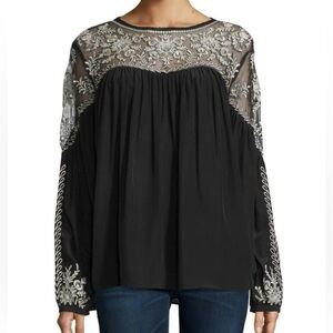 Calypso St Barth Merope Embroidered Top